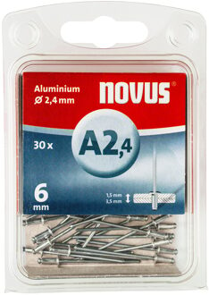 Novus Popnagels A2.4 X 6 mm Alu SB - 30 Stuks