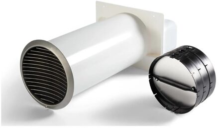 Novy 906425 mechanische buitenmuurrooster kit voor plat kanaal