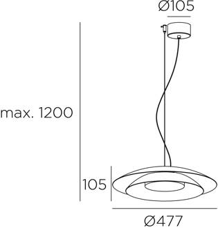 Noway Big dimbaar, decentraal, zwart metallic-zwart