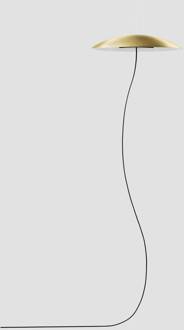Noway Single LED vloerlamp gebogen, goud mat goud
