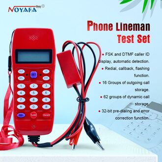 Noyafa NF-866 Telefoon Kabel Tester Lan Telefoon Kabel Toner Tracker Voor Check Telefoon Fsk En Dtm Caller Id Display Automatische detectie