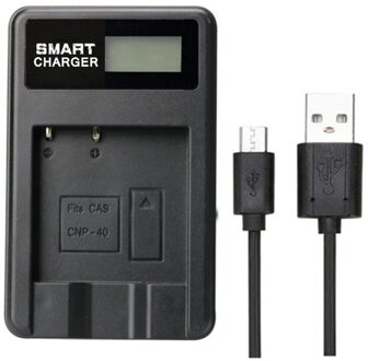 NP-40 NP40 LCD Enkele Acculader voor Casio Camera 55 57 Z100 Z300 Z400 Z450 FC100