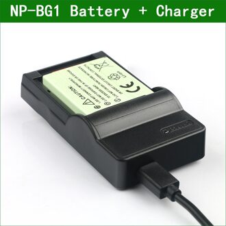 NP-BG1 Np BG1 FG1 NPBG1 Digitale Camera Batterij + Lader Voor Sony Dsc W150 W170 W200 W210 W215 W220 W230 w270 W275 W290