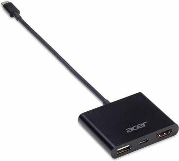 NP.CAB1A.020 tussenstuk voor kabels USB Type-C Gen1 PD & HDMI & USB-A Zwart