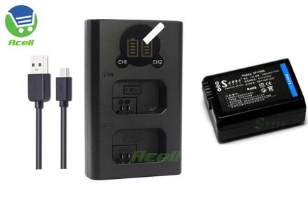 NP-FW50 Batterij Voor Sony A6500 A6400 A6100 A7II A7SII A7RII A7R A7S A7 RX10IV RX10III RX10II QX1L NEX-5 NEX-7 SLT-A55 camera 1accu 1Bi-lader
