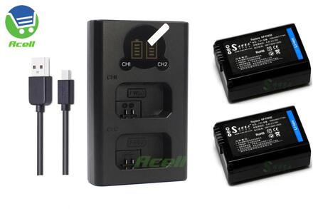 NP-FW50 Batterij Voor Sony A6500 A6400 A6100 A7II A7SII A7RII A7R A7S A7 RX10IV RX10III RX10II QX1L NEX-5 NEX-7 SLT-A55 camera 2accu 1Bi-lader