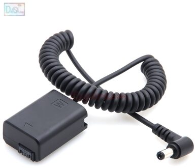 NP-FW50 FW50 Dummy Batterij Koppeling Adapter met DC Male Connector Power Opgerolde Kabel voor Sony A7 II A6500 A6400 a6300