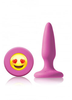 Ns Novelties – Siliconen Buttplug met Emoji Stop Liefde Hoogwaardig Afgewerkt – 9 cm – Roze