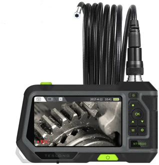 NTS500 1080p HD 5.0 Inch LCD Industrial endoscope Underwater Borescope IP67 7.6mm Lens 5M snake flexible tube inspection camera