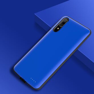 Ntspace Ultra Dunne Backup Power Bank Cover Voor Huawei Genieten 9 Power Case 6500Mah Draagbare Back Clip Batterij Oplader cover Case Blauw
