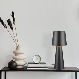 Nubian tafellamp, zwart, hoogte 40 cm, metaal, E27