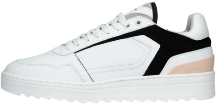 Nubikk Cliff Cane sneaker van leer met suède details Wit - 42