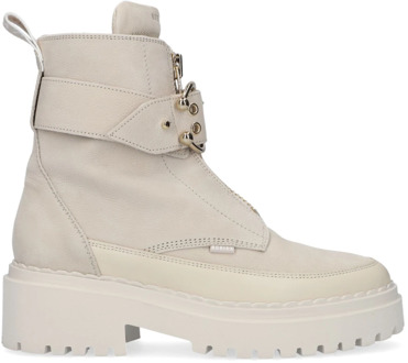 Nubikk Fae Ray biker boot van leer Creme - 37