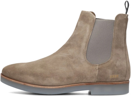 Nubikk Logan chelsea boot van suède Taupe - 42