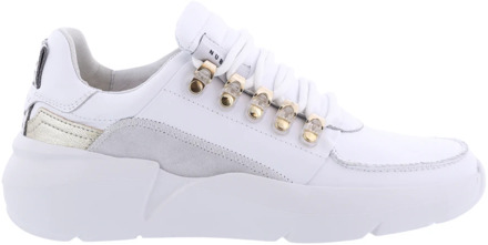 Nubikk Roman Sneaker Wit/Goud Nubikk , White , Dames - 41 Eu,37 EU