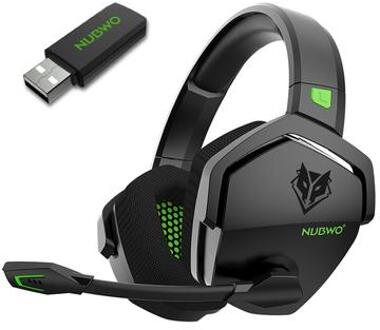 NUBWO G06 Draadloze Gaming Headset met ruisonderdrukking microfoon 2.4G Bluetooth hoofdtelefoon Stereo oortelefoon Compositie met PC, Laptops, PS4, PS5, Nintendo Switch - Groen