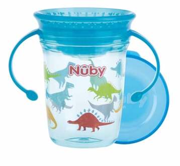 Nûby Drinkbeker - 360° Wonder cup met handvatten in Tritan™ - Aqua - 240ml - 6m+