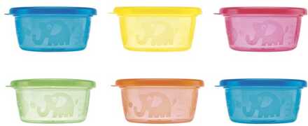 Nûby Herbruikbare Kommetjes En Deksels - Verschillende kleuren