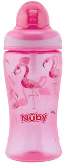 Nûby Nûby drinkrietfles Soft Flip-It 360ml vanaf 12 maanden, roze Roze/lichtroze