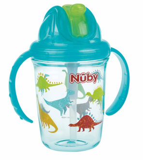 Nûby Nuby Flip-it Tritan Beker Met Handvatten - 240 Ml - Aqua - 12 Maanden +