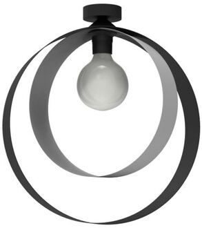 Nucleo Plafondlamp, 1x E27, Metaal, Zwart/grijs, D.40cm