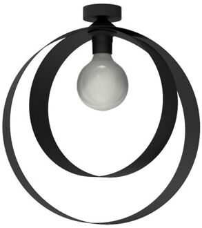 Nucleo Plafondlamp, 1x E27, Metaal, Zwart Mat, D.40cm