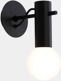 Nude wandlamp E27 zwart