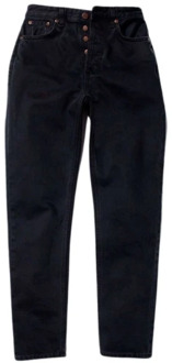Nudie Jeans Aged Black Biologische Katoenen Jeans Nudie Jeans , Black , Dames - W25 L30,W30 L30,W31 L30,W29 L30