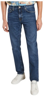 Nudie Jeans Blauwe State Gritty Jackson Regular Jeans Nudie Jeans , Blue , Heren - W28 L32,W32 L32,W33 L32,W30 L32