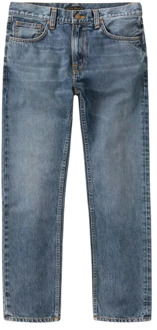 Nudie Jeans Klassieke Blauwe Organische Jeans Nudie Jeans , Blue , Heren - W33 L32,W32 L32