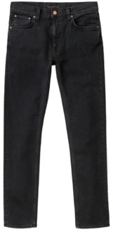 Nudie Jeans Lean Dean slim fit jeans met gekleurde wassing Zwart - W31/L32