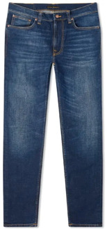 Nudie Jeans Lean Dean Worn Indigofera Jeans Nudie Jeans , Blue , Heren - W31,W33,W34