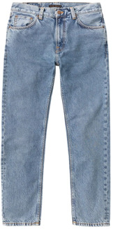 Nudie Jeans Mannen Straight-Cut Blauwe Jeans Nudie Jeans , Blue , Heren - W32 L30,W30 L30