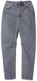 Nudie Jeans Mountain Grey Biologisch Katoenen Jeans Nudie Jeans , Gray , Dames - W30 L30,W29 L30,W28 L30,W27 L30,W25 L30,W26 L30