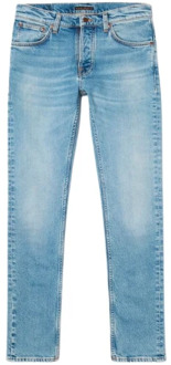 Nudie Jeans Slim Fit Biologisch Katoenen Jeans Nudie Jeans , Blue , Heren - W28 L32,W33 L32,W30 L32,W34 L32,W32 L32,W31 L32