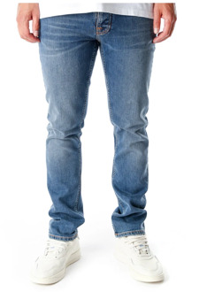 Nudie Jeans slim fit jeans Lean Dean lost orange Blauw - 31-32