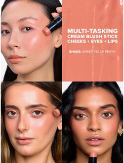 Nudies Bloom All Over Face Dewy Blush Colour 7g (Various Shades) - Sweet Peach Peony Sweet Peach Peony