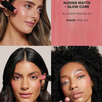 Nudies Matte and Glow Core All Over Face Blush Colour 6g (Various Shades) - Pink Ice