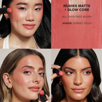 Nudies Matte and Glow Core All Over Face Blush Colour 6g (Various Shades) - Sunset Gold