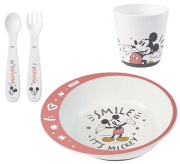 NUK Mickey Microwavable Serviesset - Bord + Bestek + Tumbler