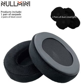Nullmini Vervanging Oorkussen Voor Corsair HS50 HS60 HS70 Headset Hoofdtelefoon Lederen Mouwen Oortelefoon Oorbeschermer zwart velour