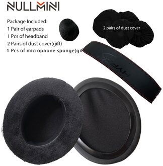 Nullmini Vervanging Oorkussen Voor Hyperx Cloud Alpha Hoofdtelefoon Hoofdband Oorbeschermer Mouw Headset 2 en rood headband