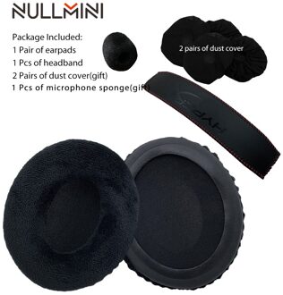 Nullmini Vervanging Oorkussen Voor Hyperx Cloud Alpha Hoofdtelefoon Hoofdband Oorbeschermer Mouw Headset 3 en rood headband