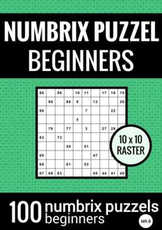 Numbrix Puzzel Makkelijk Voor Beginners - Puzzelboek Met 100 Numbrix Puzzels - Nr.9 - Puzzelboeken & Meer