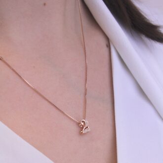 Nummer 2 hangers - Roségoud en kristal