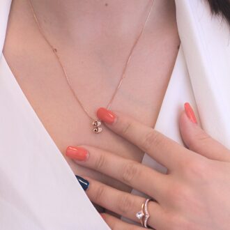 Nummer 3 hangers - Roségoud en kristal - maat