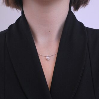 Nummer 6 hangers - Zilver en kristal