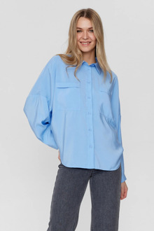 Numph Nuessy shirt 704114 vista blue Blauw - XS-S