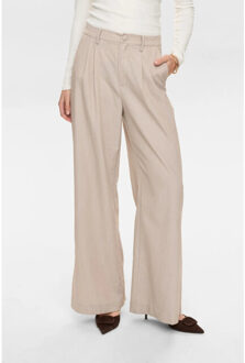 Numph Nufloria pants 706509 chateau grey melange - maat 38 Beige