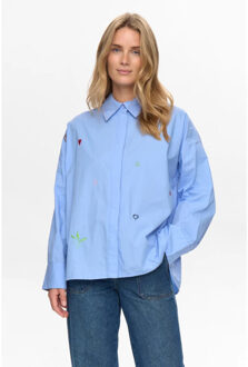 Numph Nujuna blouse 706270-blue Blauw - S / M